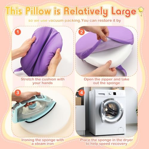 Suzile 12 Pcs Round Floor Cushions for Kids