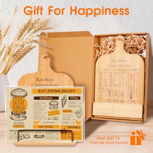 Bamboo Cookbook Stand Set with Acrylic Guard