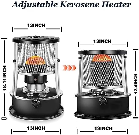 LINWIN 2 in 1 Kerosene Heater and Stove - Black