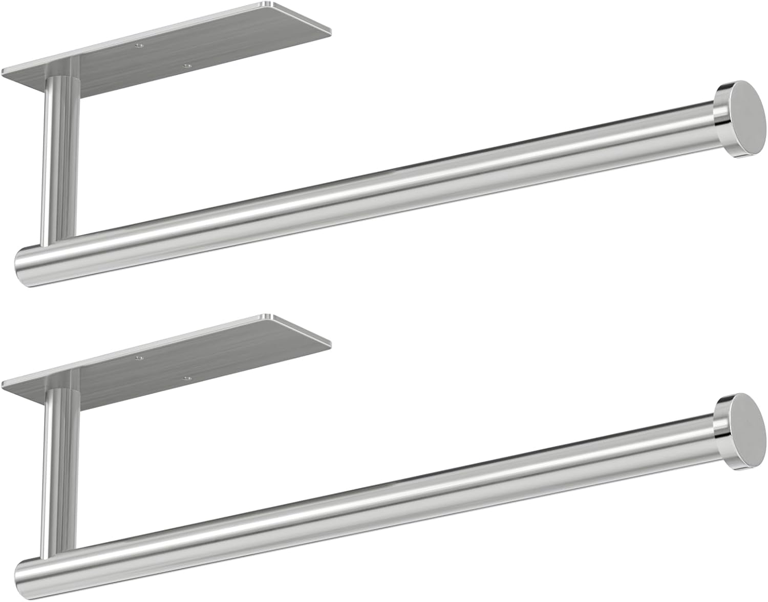 Paper Towel Holder 2 Pack Brushed Nickel Stainless Steel