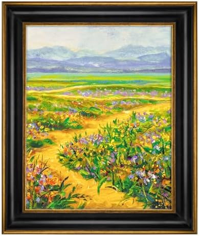 Golden State Art 8x10 Black Picture Frame With Gold Trim