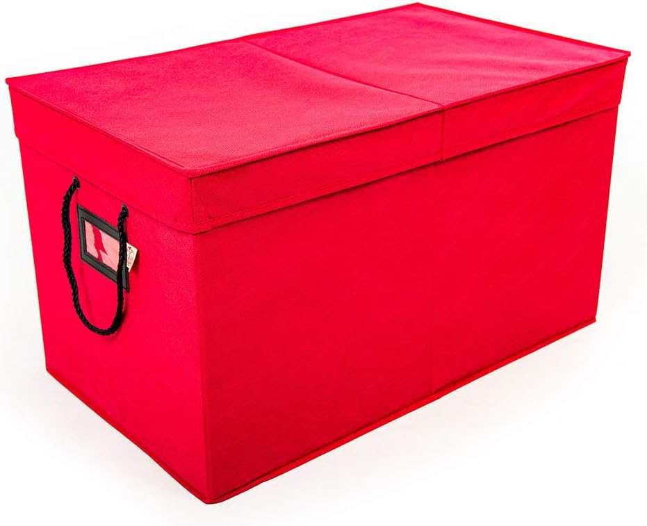 Multi Use Christmas Decoration Storage Box - Red
