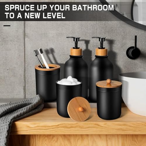 Black Matte Bathroom Accessories Set 5 Pcs