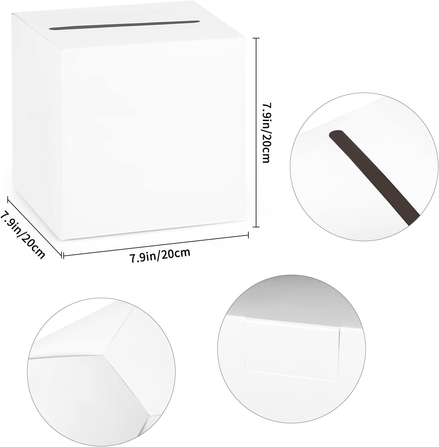 White Card Box for Wedding Reception and Party Decorations