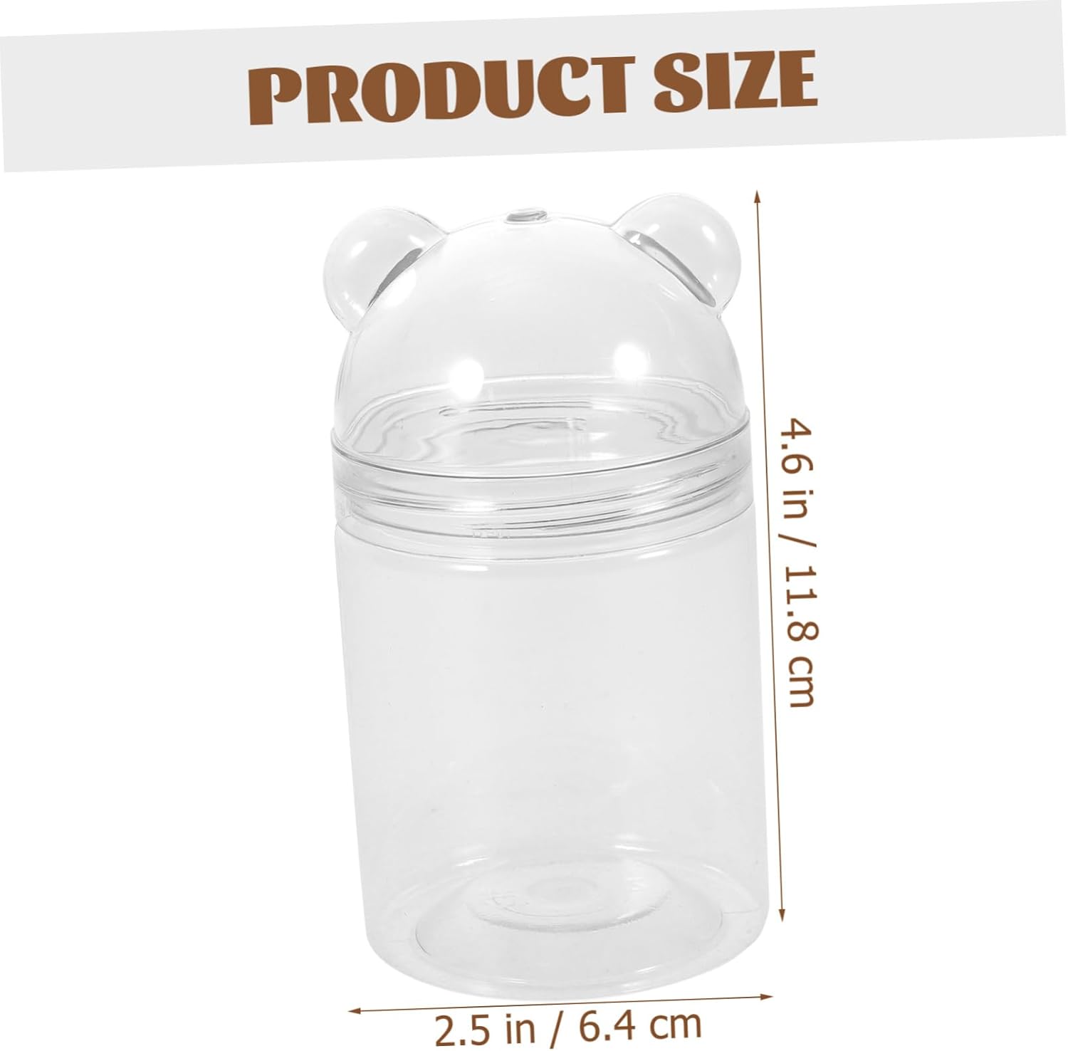 6pcs Transparent Bear Shaped Candy Storage Jars for Party Favors