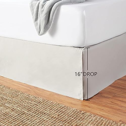 Amazon Basics Light Grey Full Bed Skirt