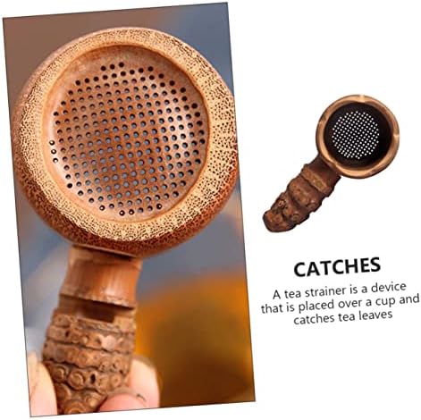GRIRIW Tea Infuser Bamboo Mesh Filter Strainer