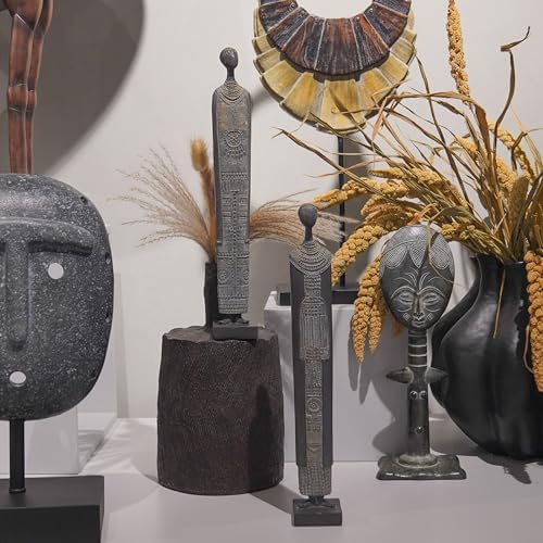 Guichifun African Tribal Lady Statue Figurine Home Decor