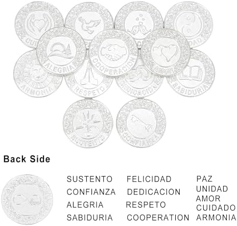 TINGKU Silver Spanish Wedding Ceremony Coins Set with Tray