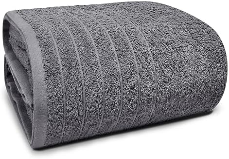 Tens Towels Jumbo Bath Sheet 40 x 80 Inches Dark Grey