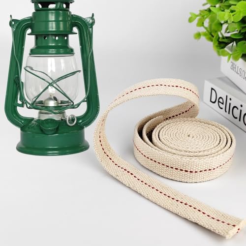 JUNSDUKE 1 Roll 65 Feet Oil Lamp Wick 34 Inch Flat Cotton Replacement