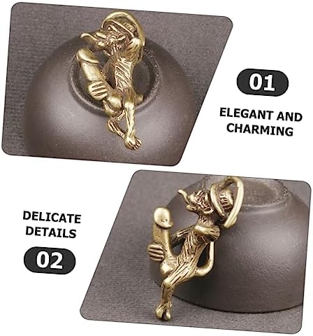 Teaux Brass Monkey Keychain Kitten Accessory