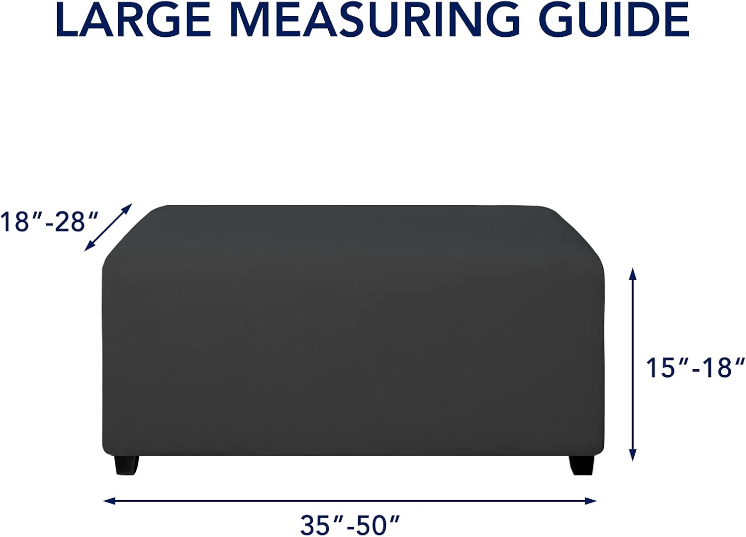 PureFit Super Stretch Elastic Ottoman Cover