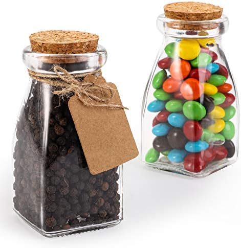 Yarlung 30 Pack Glass Favor Jars with Cork Lids