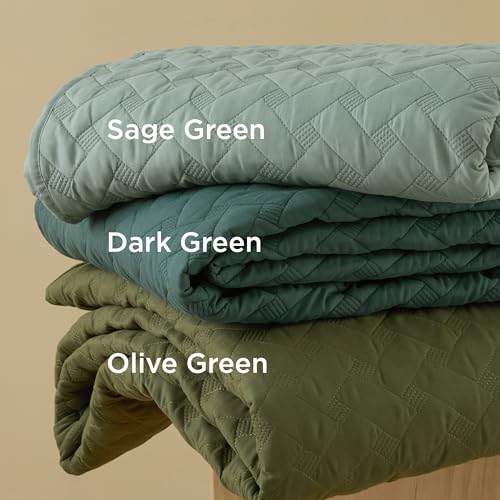 Bedsure Queen Quilt - Lightweight Bedspread with Basket Weave Pattern