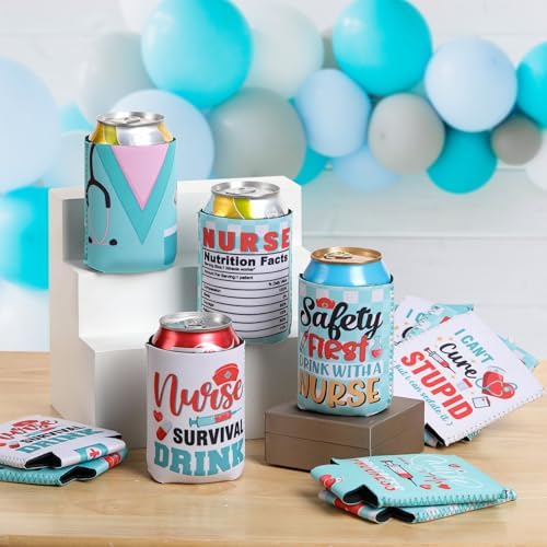 Nurses Week Funny Can Coolers 12 Pack Set