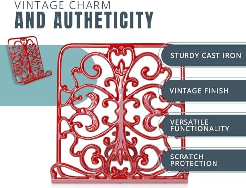 Comfify Cast Iron Cook Book Stand - Adjustable and Durable