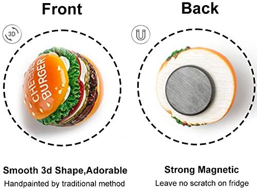 Aiuwo 3D Food Refrigerator Magnets 5PCS