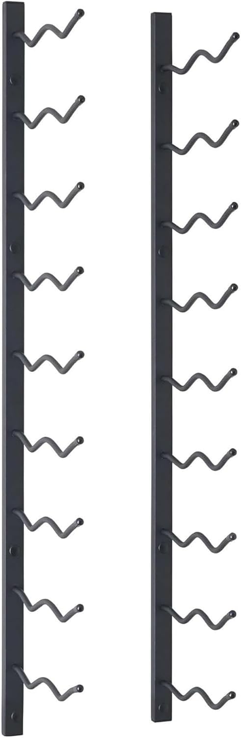 Wine Enthusiast NFINITY 18 Bottle Wall Mounted Wine Rack - Black