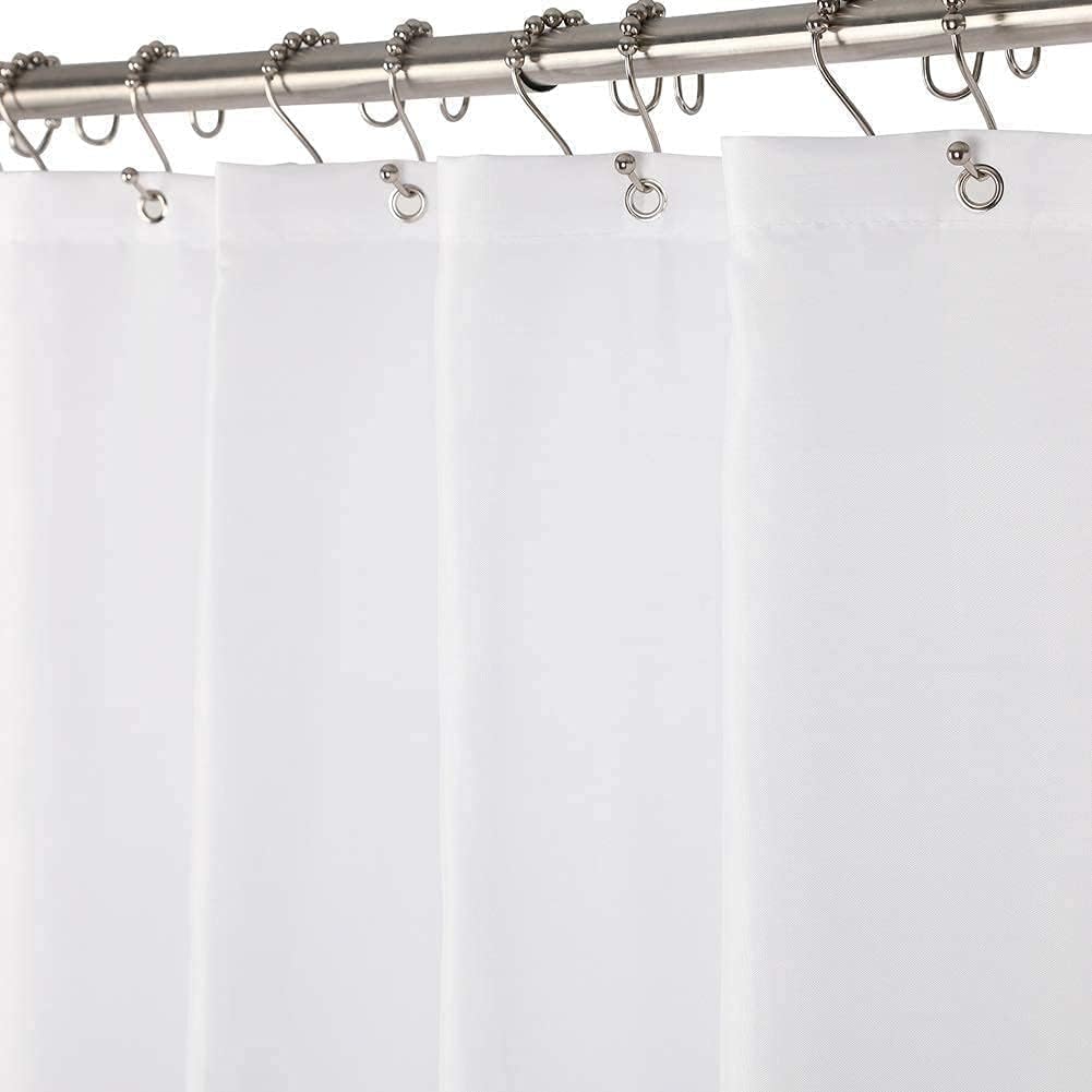 Amazer White Shower Curtain Liner 2-in-1