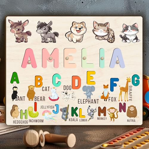 Personalized Wooden Baby Name Puzzle for Toddlers