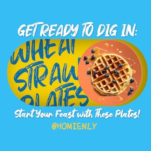 Homienly Wheat Straw Dinner Plates 10 Inch Set of 8