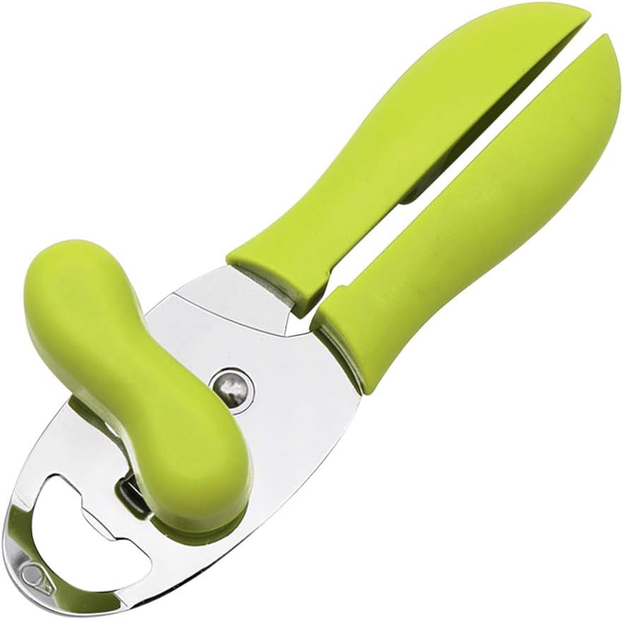 KELINFONG Heavy Duty Stainless Steel Manual Can Opener with Bottle Opener