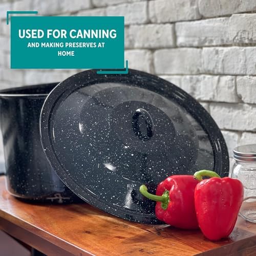 MIRRO 210 Qt Enamel Stock Pot with Rack
