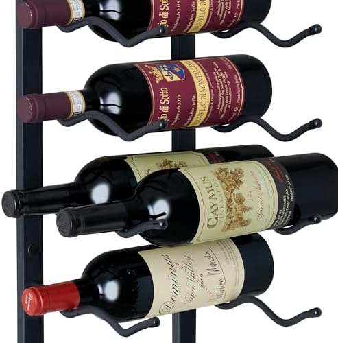 Wine Enthusiast NFINITY 18 Bottle Wall Mounted Wine Rack - Black