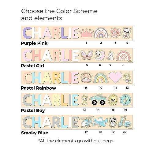 Personalized Wooden Name Puzzle With Pegs