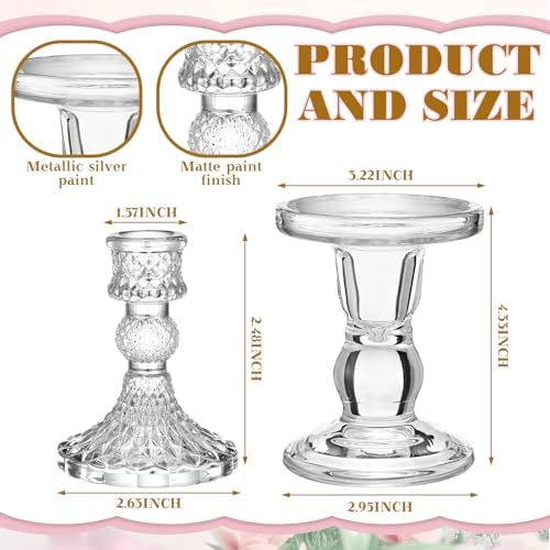 Irenare Unity Candles with Holder for Wedding Ceremony Decorations