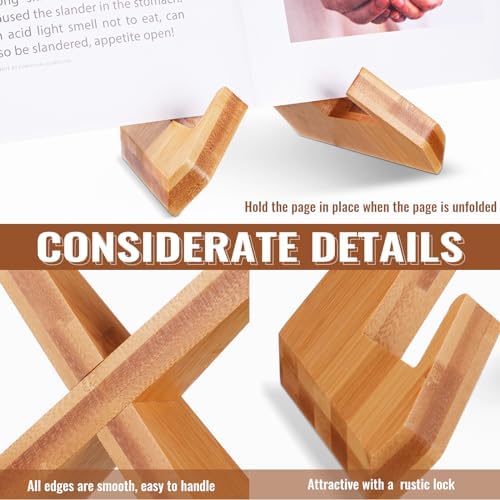 Wooden Cookbook Stand with Adjustable Angle
