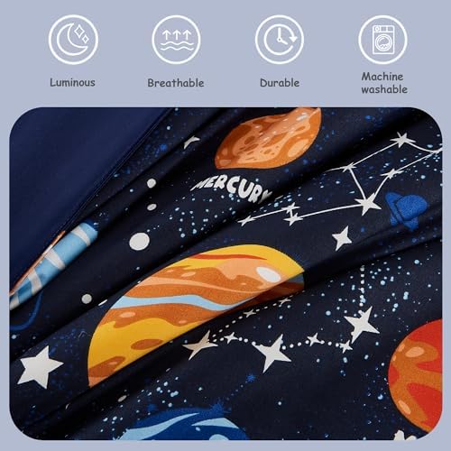 Glow In The Dark Space Comforter Set For Kids