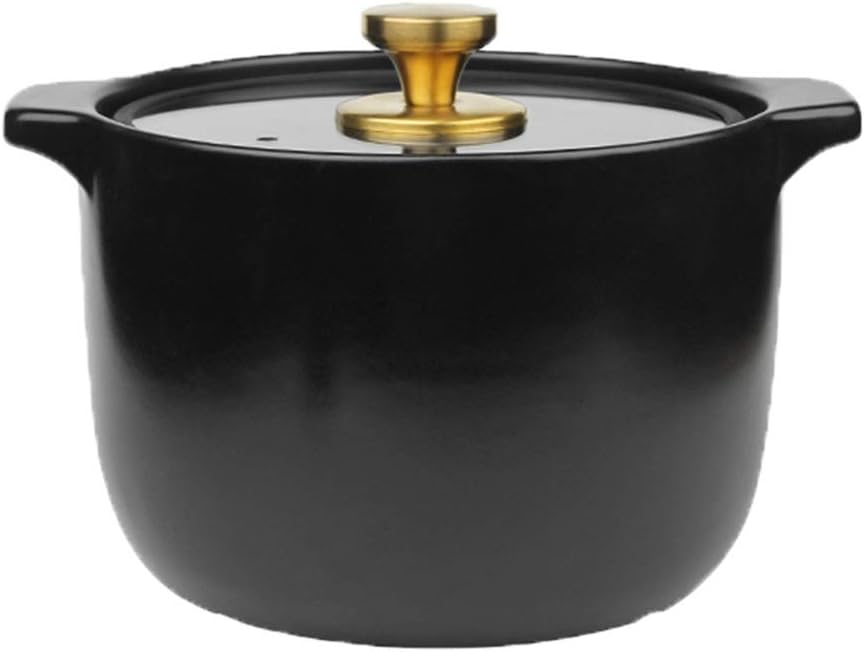 SISWIM 35L Ceramic Stock Pot with Glass Lid