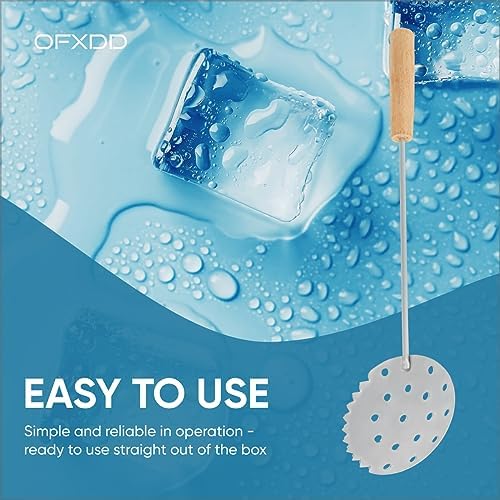 Ice Fishing Scoop - Metal Handle Skimmer for Ice Removal