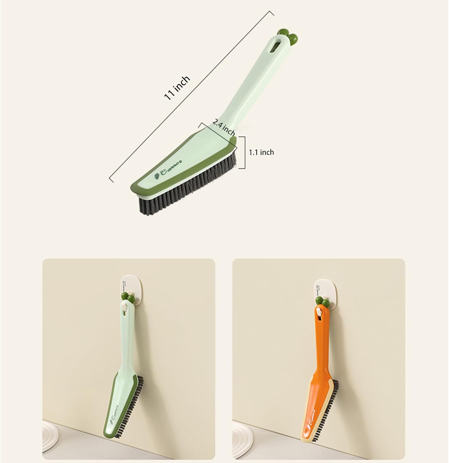 3 in 1 Multifunctional Crevice Cleaning Brush - Green