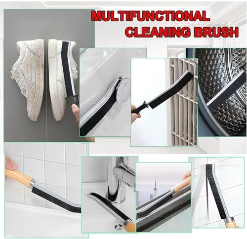 LAMSEA 2 Pcs Hard Bristle Crevice Cleaning Brush