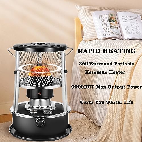LINWIN 2 in 1 Kerosene Heater and Stove - Black