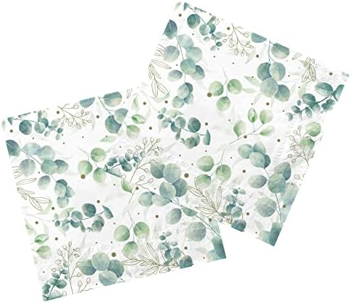Sage Green 3-Ply Disposable Napkins 5x5 80-Pack