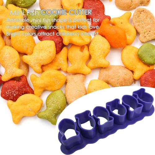 Enrbeco Fish Cookie Cutter Mini Cracker Mold Purple