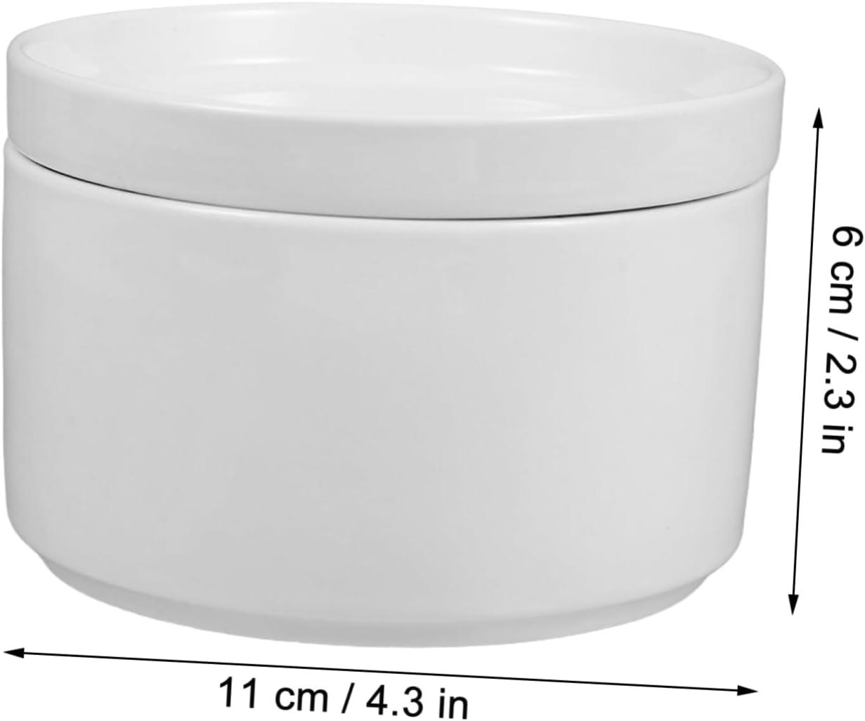 PRETYZOOM Practical Ceramic Soup Bowl Lid Steamer