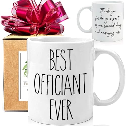 FALJIOK Best Officiant Ever Coffee Mug 11oz