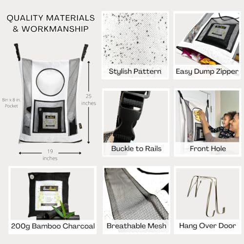 BamBooch Air Purifying Small Laundry Hamper Bag