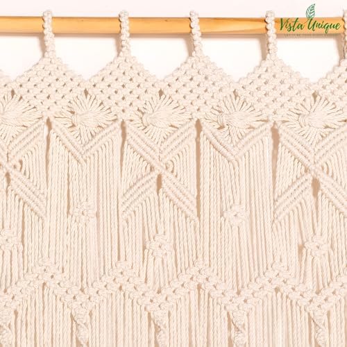 Boho Macrame Curtain Panel 37 W x 77 L