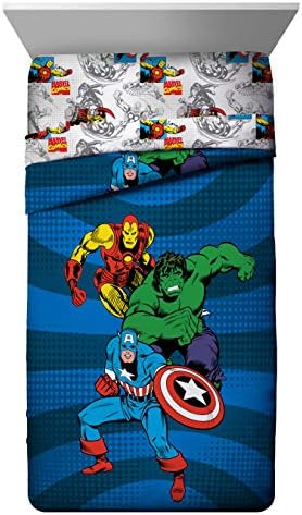 Marvel Avengers Comforter Twin Full Super Soft Kids Reversible Bedding