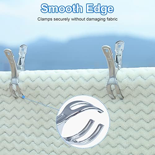 Coideal Beach Towel Clips - 10 Pack Heavy Duty Metal Clamps