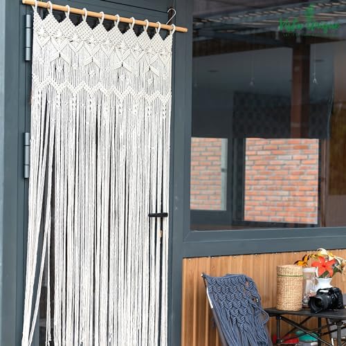 Boho Macrame Curtain Panel 37 W x 77 L