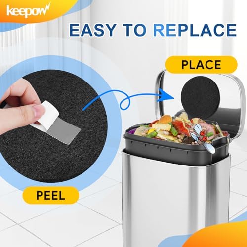 KEEPOW 12 Pack Stick On Deodorizer for Trash Cans