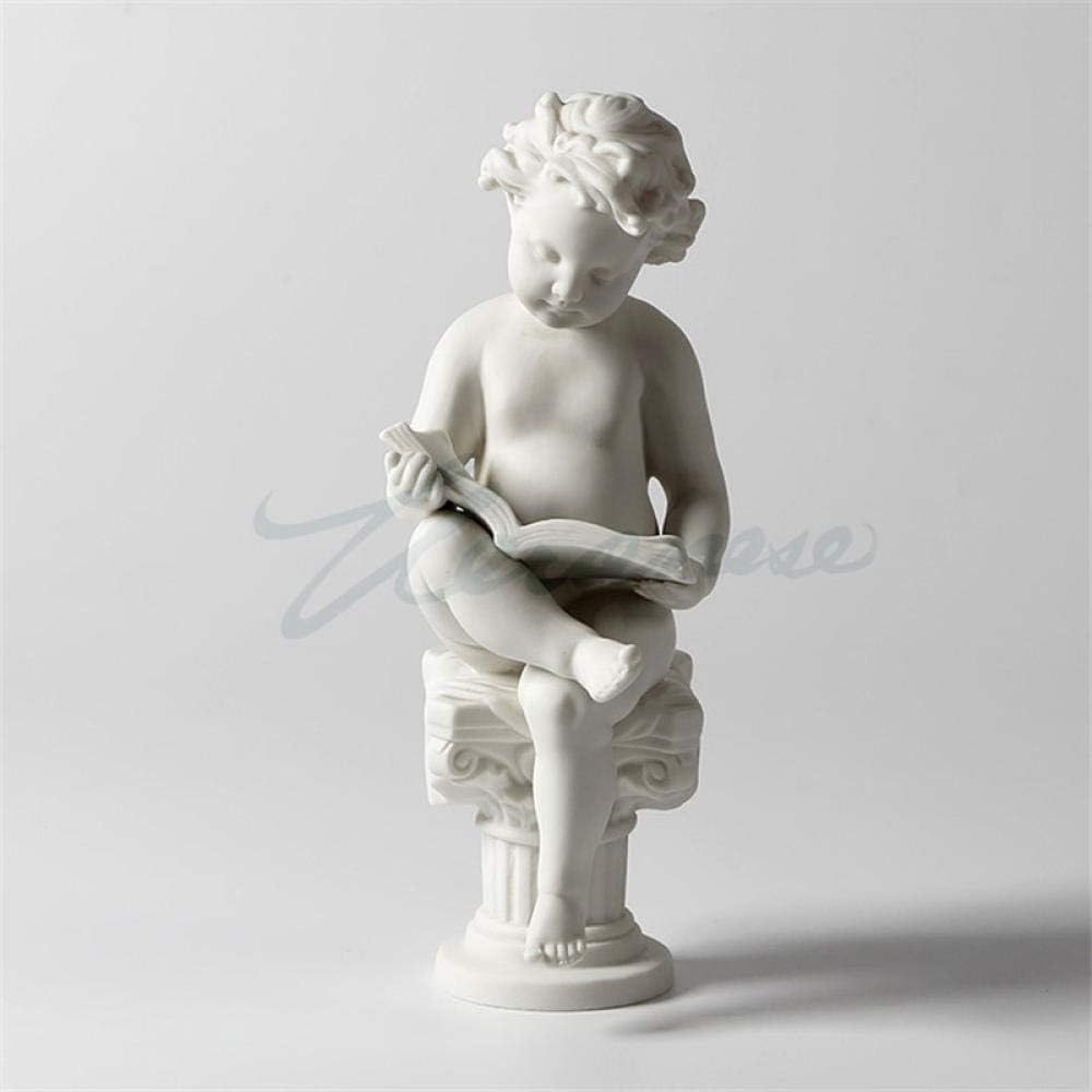Abstract Baby Art Sculpture Reading Boy Statue Ceramic Decor