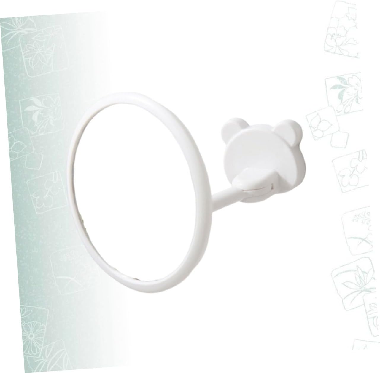 Wall-Mounted Folding Makeup Mirror with Magnifying Glass